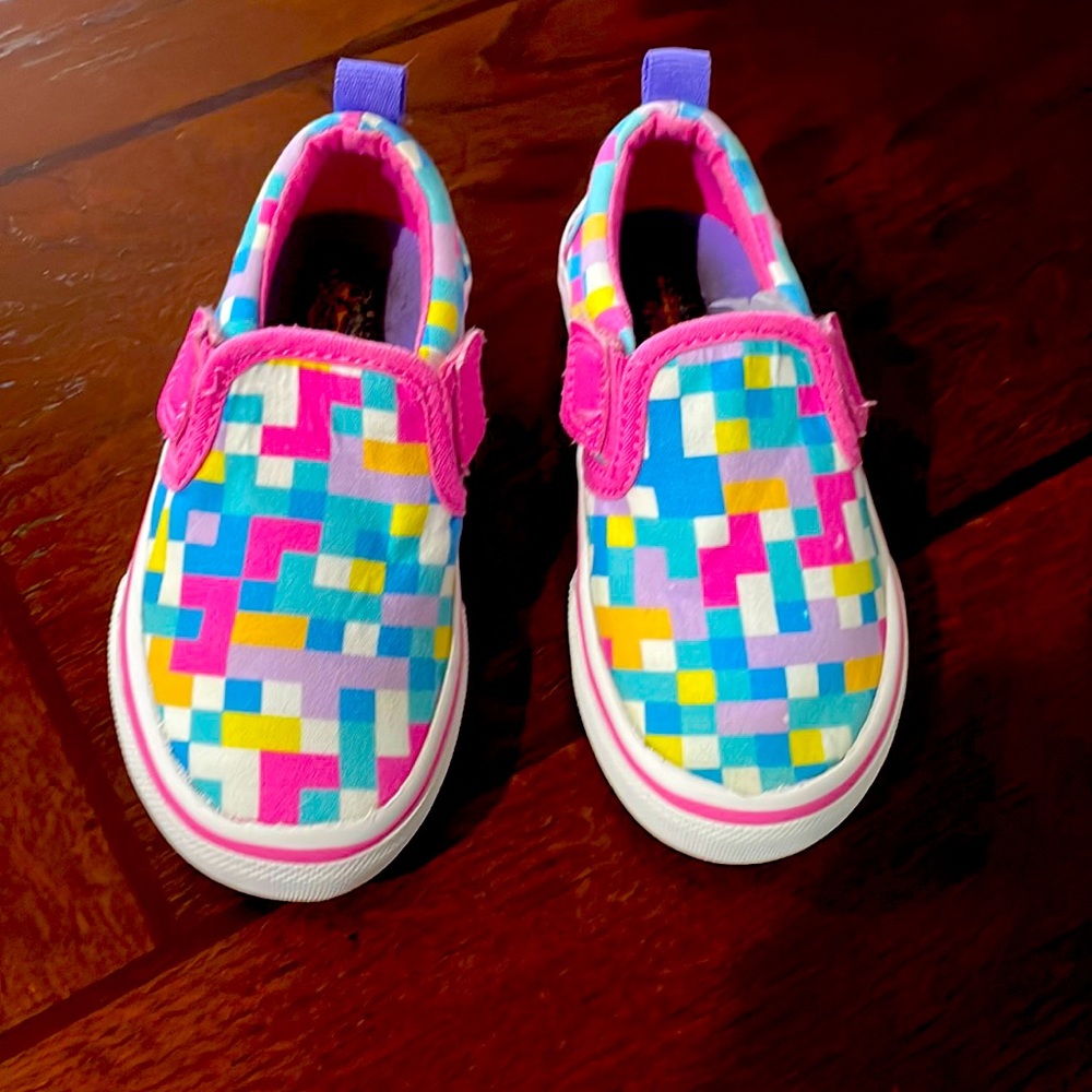 Skechers, beautiful pink and blue shoes